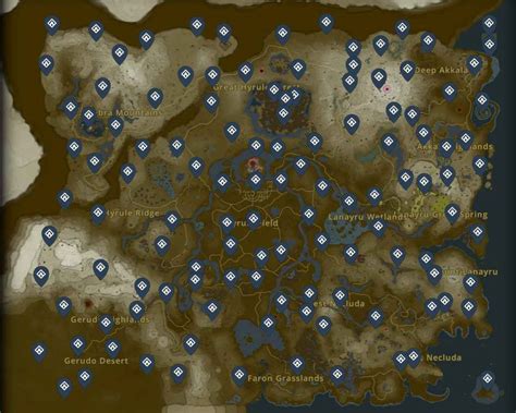 shrines tears of the kingdom map